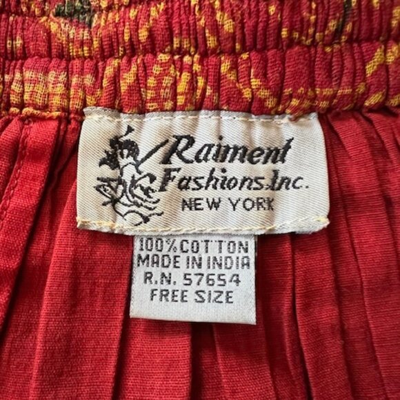 VINTAGE Raiment Fashions Inc. Boho Vibrant Indian Mirror Embroided Skirt - Picture 10 of 12